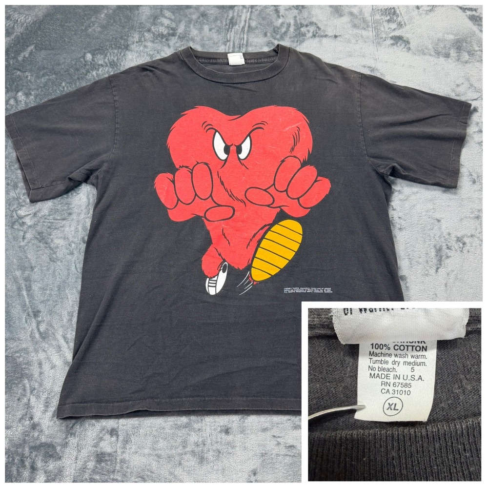 Vintage 1992 Looney Tunes Gossamer Single Stitch USA‎ Shirt Changes XL Black